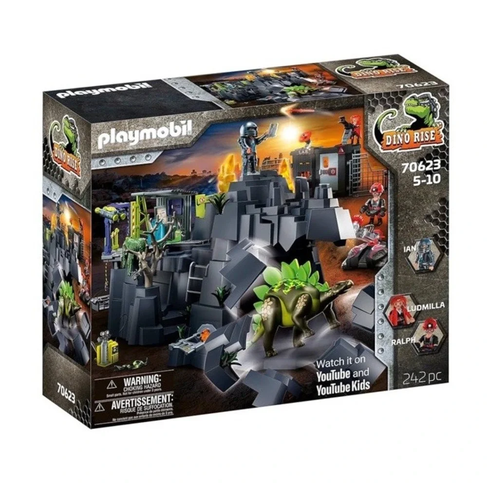 Playmobil Dino Rise Rock 70623 Set w/Dinosaurs Mini Figures 242 Pcs 2021 New